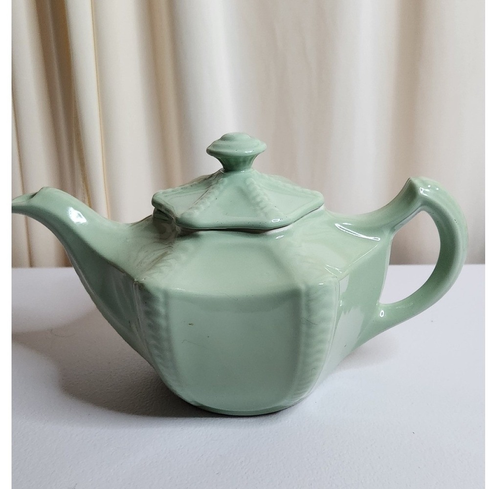 Hall Pottery "Connie" Celadon Green Teapot